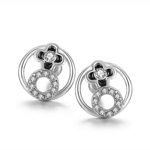 White Gold Earrings LSE1049