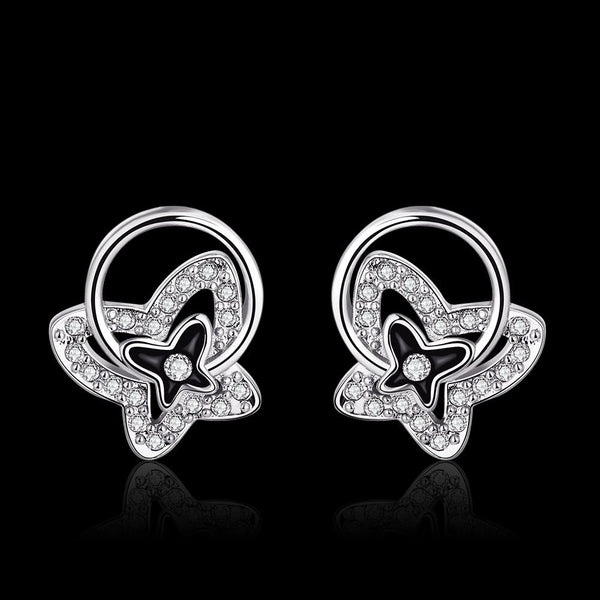 White Gold Earrings LSE1064