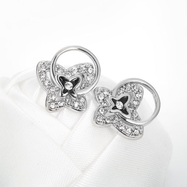 White Gold Earrings LSE1064