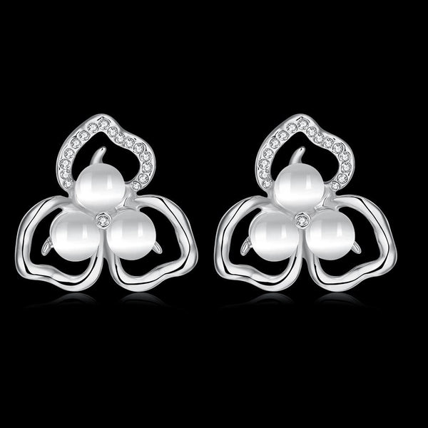 White Gold Earrings LSE1088