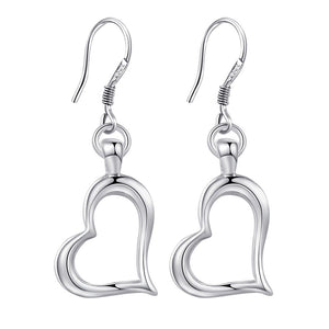 Lucky Silver - Silver Designer Open Heart Dainty Earrings - LOCAL STOCK - LSE171