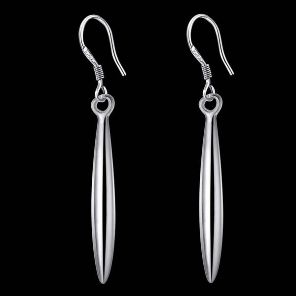 Lucky Silver - Silver Designer Pen Dangle Earrings - LOCAL STOCK - LSE212