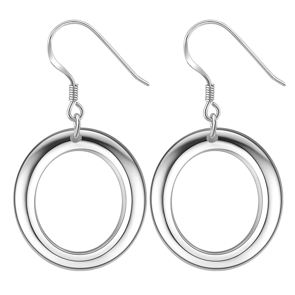 Lucky Silver - Silver Designer Open Circle Earrings - LOCAL STOCK - LSE217