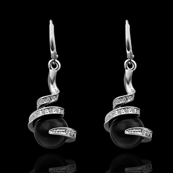 White Gold Earrings LSE255