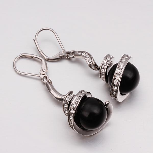 White Gold Earrings LSE255