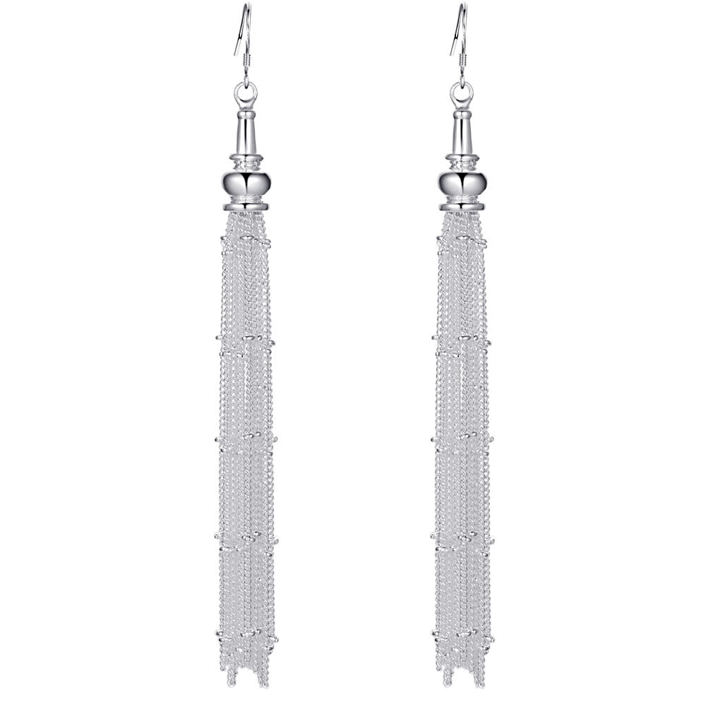 Lucky Silver - Silver Designer Tassle Earrings - LOCAL STOCK - LSE267