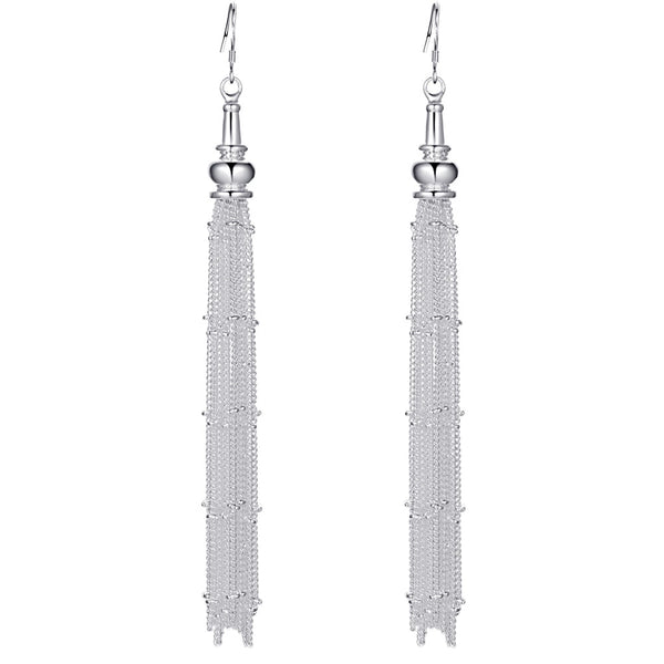 Lucky Silver - Silver Designer Tassle Earrings - LOCAL STOCK - LSE267