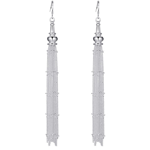 Lucky Silver - Silver Designer Tassle Earrings - LOCAL STOCK - LSE267