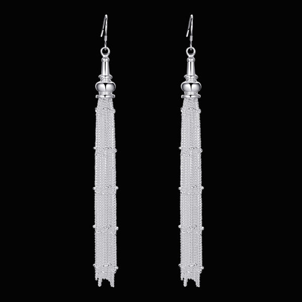 Lucky Silver - Silver Designer Tassle Earrings - LOCAL STOCK - LSE267