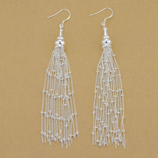 Lucky Silver - Silver Designer Tassle Earrings - LOCAL STOCK - LSE267