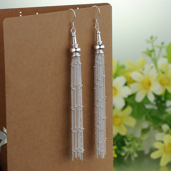 Lucky Silver - Silver Designer Tassle Earrings - LOCAL STOCK - LSE267