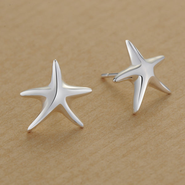Lucky Silver - Silver Designer Star Fish Stud Earrings - LOCAL STOCK - LSE280