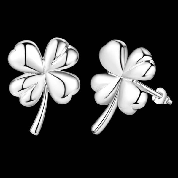 Lucky Silver - Silver Designer Clover Stud Earrings - LOCAL STOCK - LSE330