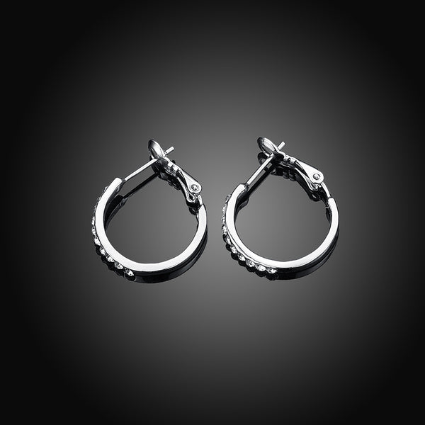 White Gold Earrings LSE389