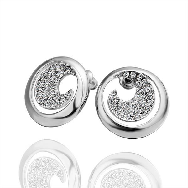 White Gold Earrings LSE405