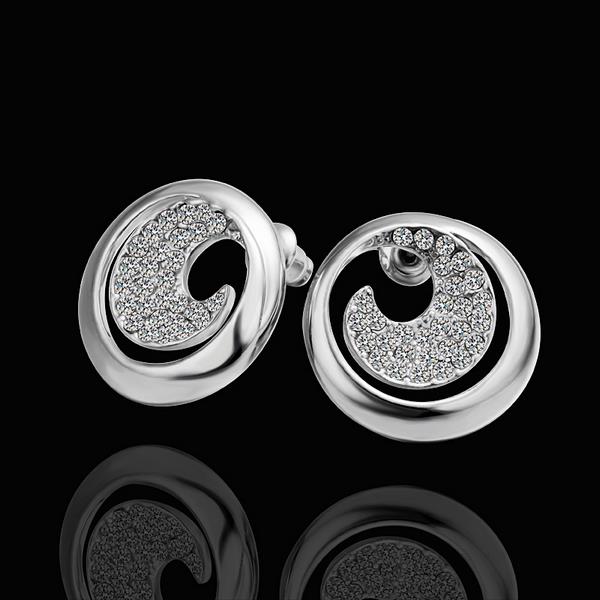 White Gold Earrings LSE405