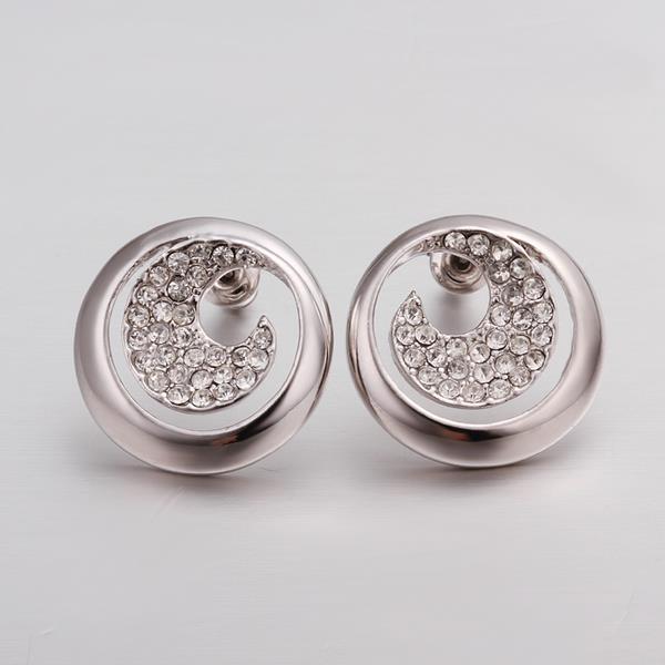 White Gold Earrings LSE405