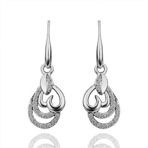 White Gold Earrings LSE412