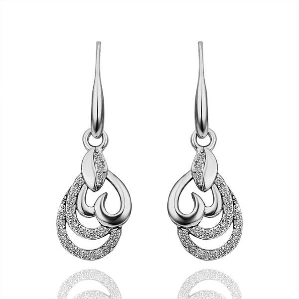 White Gold Earrings LSE412