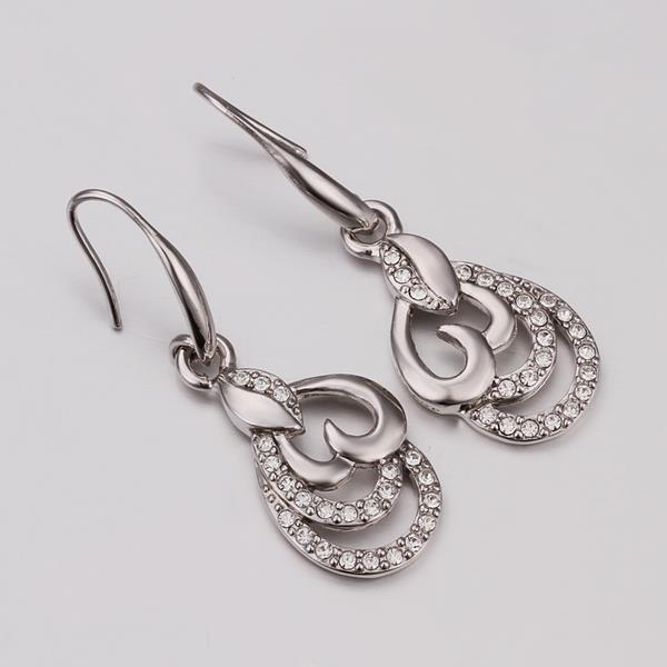 White Gold Earrings LSE412