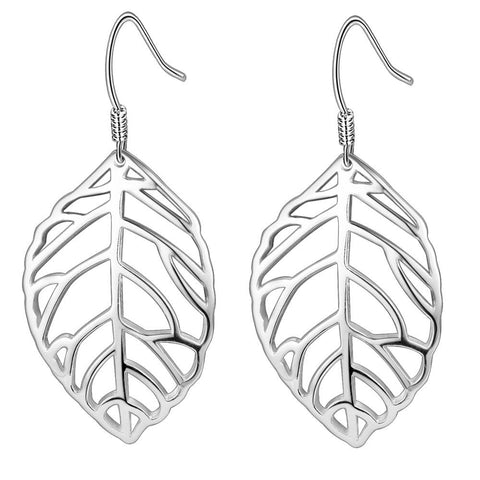 Lucky Silver - Silver Designer Leaf Earrings - LOCAL STOCK - LSE423