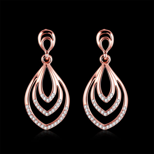 Rose Gold Earrings LSE432