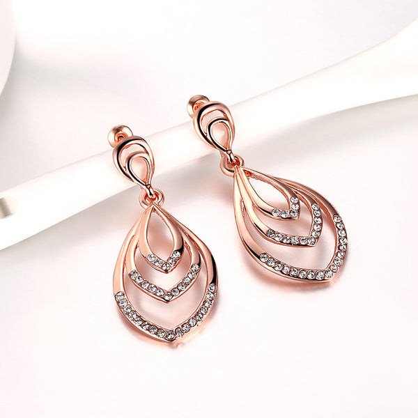 Rose Gold Earrings LSE432