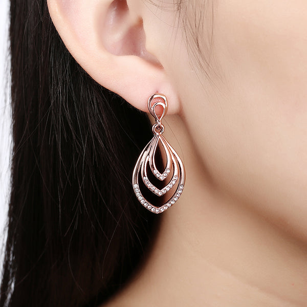 Rose Gold Earrings LSE432