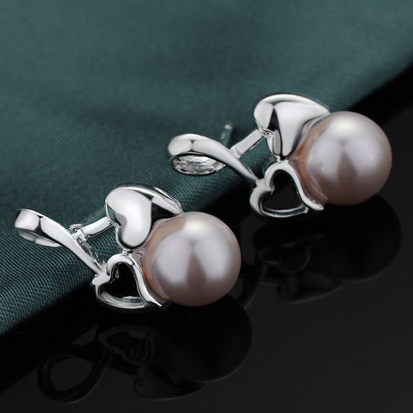 Lucky Silver - Silver Designer Pearl Earrings - LOCAL STOCK - LSE454