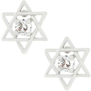 Star of David Stud Earrings - E50012R-S01