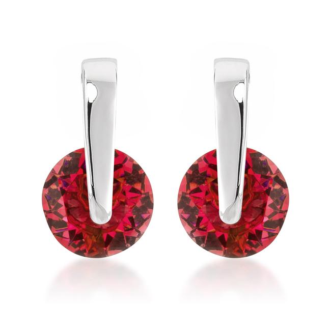 Red CZ Elegance Earrings - E50034R-S10