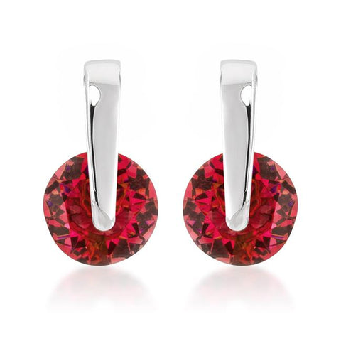 Red CZ Elegance Earrings - E50034R-S10