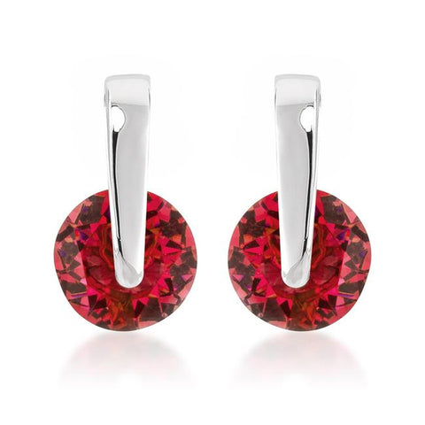 Red CZ Elegance Earrings - E50034R-S10
