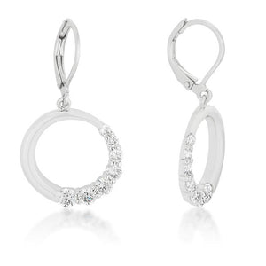 Graduated Cubic Zirconia Circle Earrings - E50053R-C01