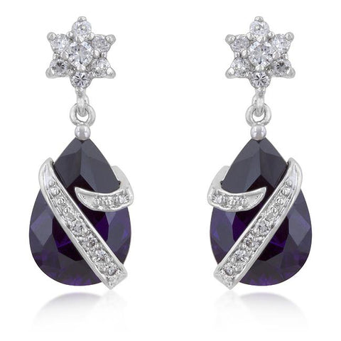 Royal Wrapped Amethyst Earrings - E50058R-C20