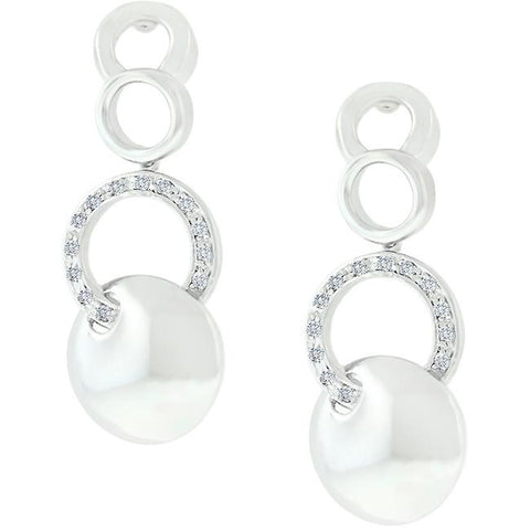 Silver Stronghold Circle Earrings - E50064R-C01