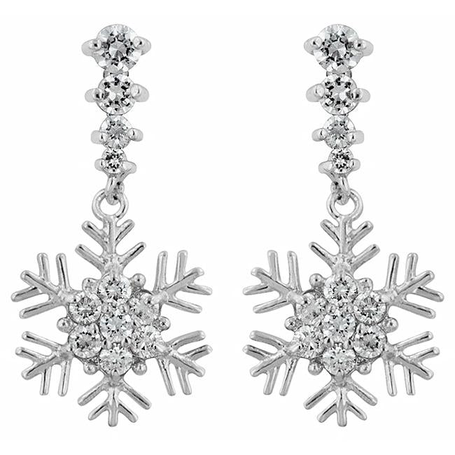 Snowflake Drop Earrings - E50111R-C01