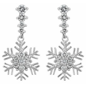 Snowflake Drop Earrings - E50111R-C01