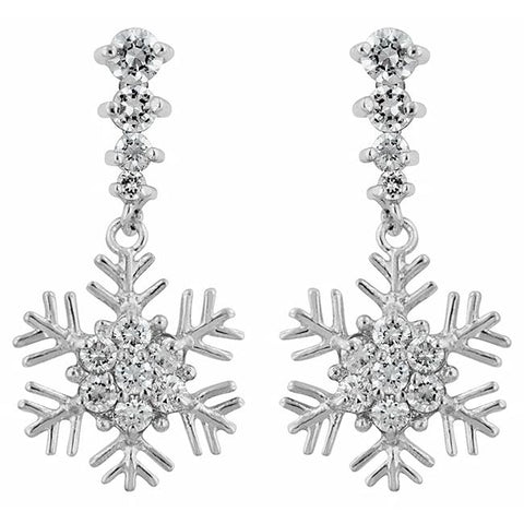 Snowflake Drop Earrings - E50111R-C01