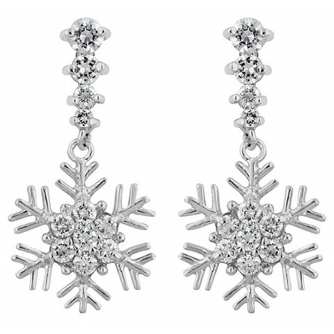 Snowflake Drop Earrings - E50111R-C01