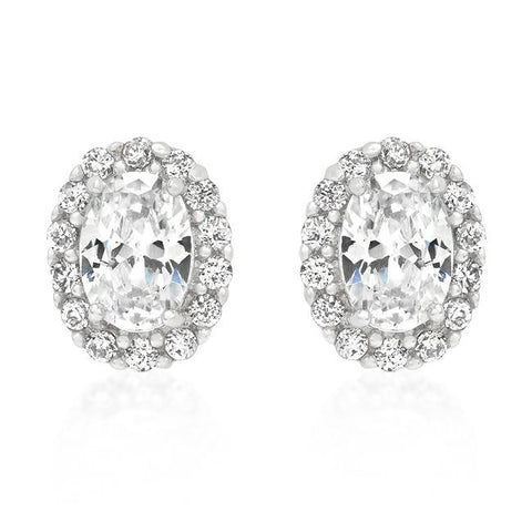 Clear Stone Estate Earrings - E50161R-C01