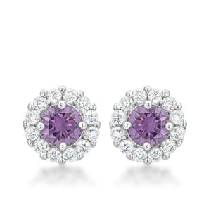 Bella Bridal Earrings in Purple - E50163R-C20