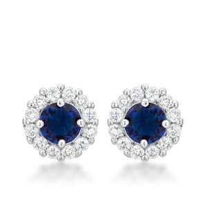 Bella Bridal Earrings in Blue - E50163R-C30