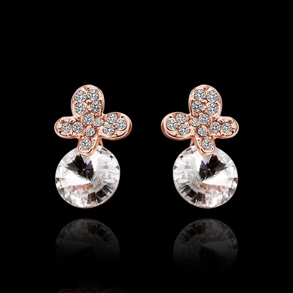 White Gold Earrings LSE534