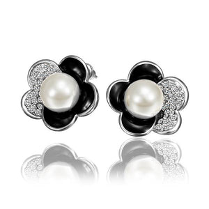 White Gold Earrings LSE557