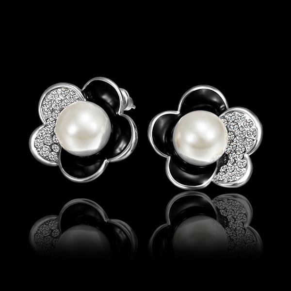 White Gold Earrings LSE557