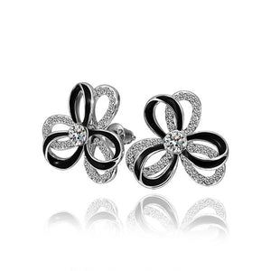 White Gold Earrings LSE598