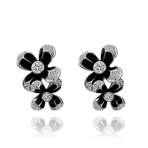 White Gold Earrings LSE609