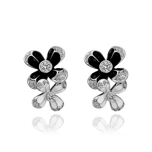 White Gold Earrings LSE611