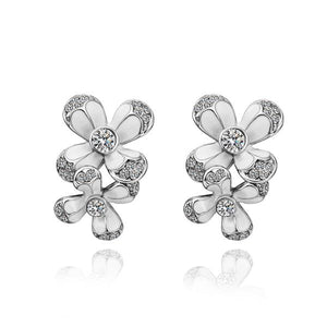 White Gold Earrings LSE613